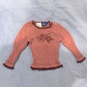 Baby girls sweater, floral design, size 2T, barely worn